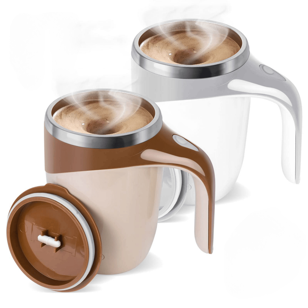 Vittak Caneca Mixer Inox Automática Elétrica Misturador Shake Café Leite Cremoso Mug e Cabo Alta Velocidade