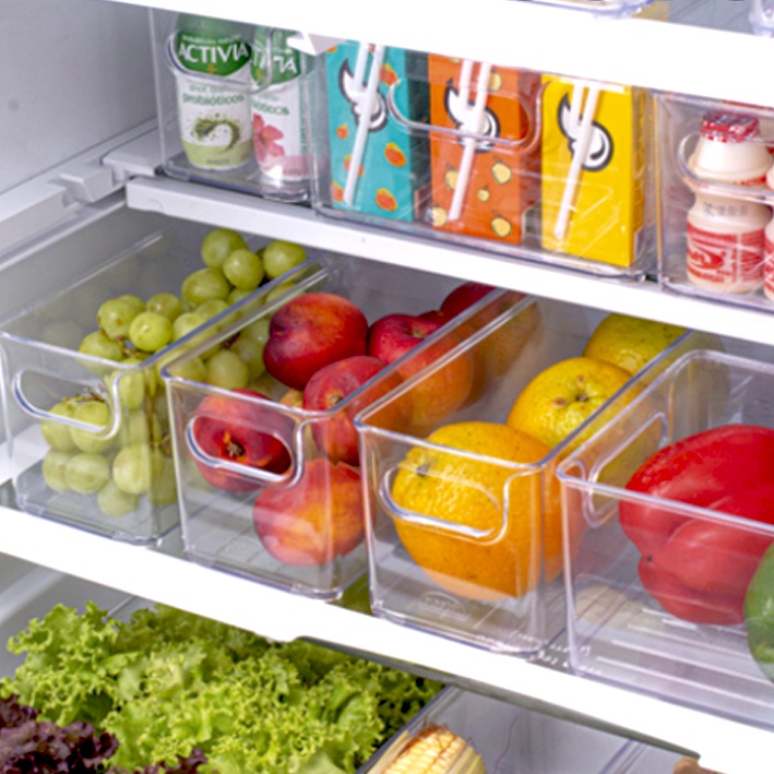 Kit de Organizador Multiuso Plasutil Geladeira Dispensa Cozinha Guarda e Conserva