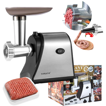 máquina de moer carne elétrica 500w vista frontal