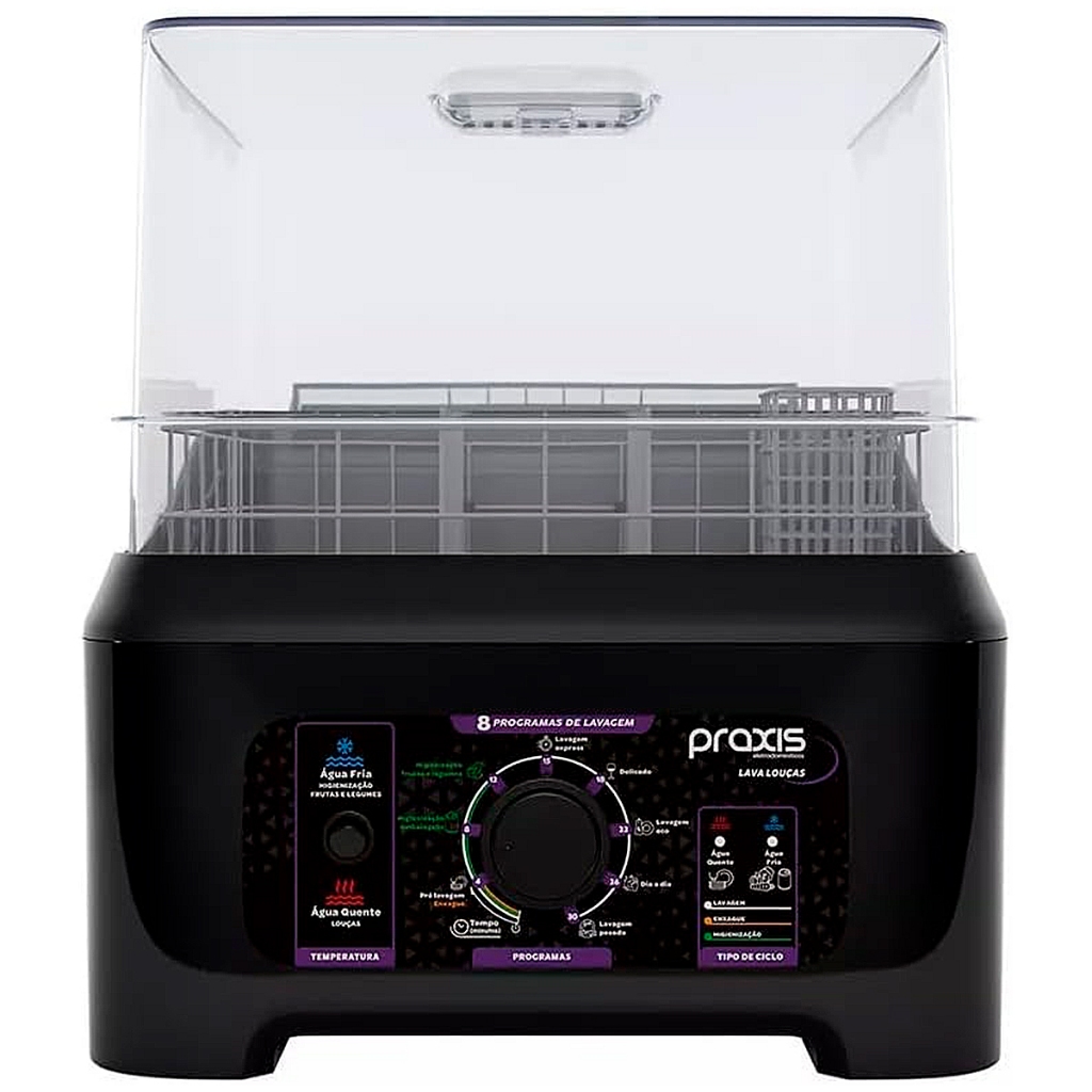 Lava Louças Praxis Portátil LLPP Semi-Automática 127V Preto