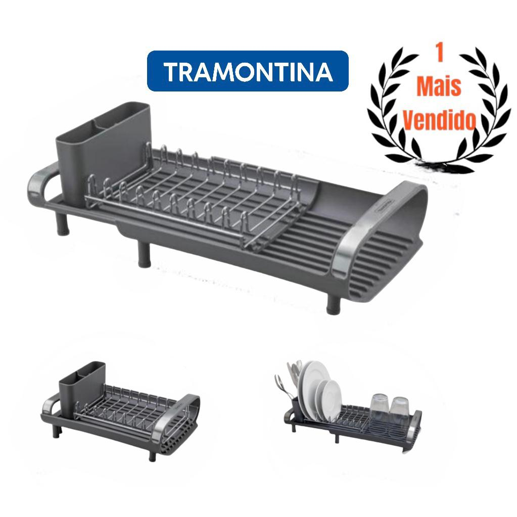 Escorredor De Louça Tramontina Com Secador E Porta Talheres 61537000