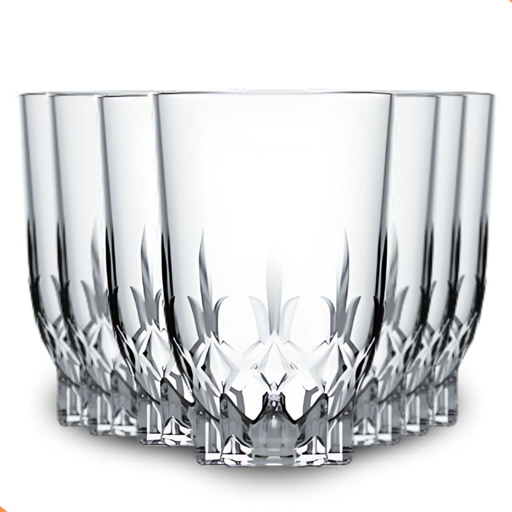 Jogo De Copos Em Vidro Kit 6 Peças Cozinha Água Suco