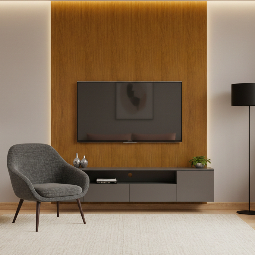 Kit com 100 Placas Painel Liso Madeira em MDF Autocolante - Envio Full - Premiun Casa Decoração Luxo