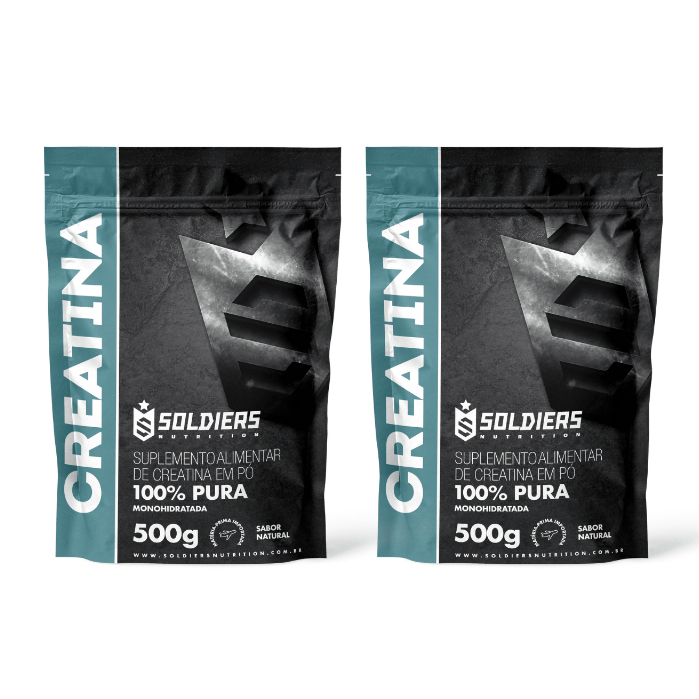 Kit: 2 Creatinas Monohidratadas 500g - Soldiers Nutrition