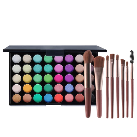 Paleta de Sombras com 40 Cores - Acabamento Matte e Shimmer, Alta Pigmentação, Efeito Esfumado e Longa Duração - imagem 1