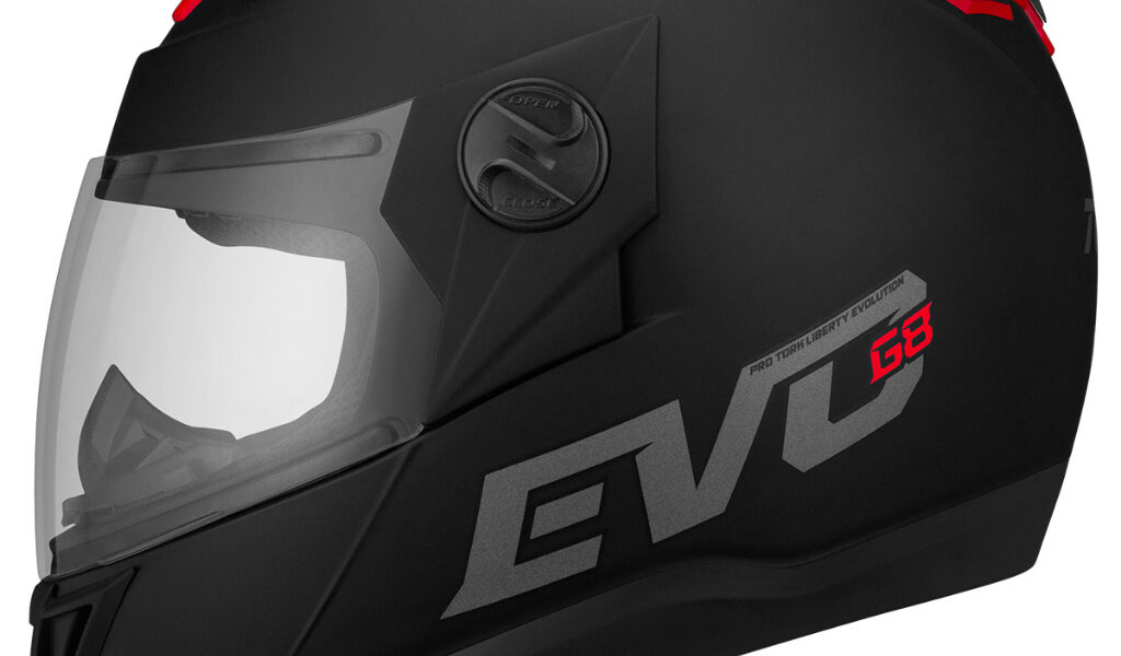 Capacete Fechado G8 Evo Solid Preto e Branco Masculino Feminino