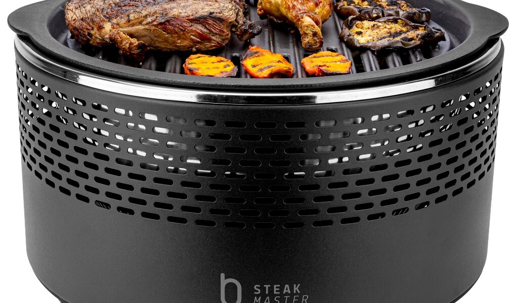 Churrasqueira Portátil A Carvão Biscuitt Steak Master Smoke & Fire USB Com Bag