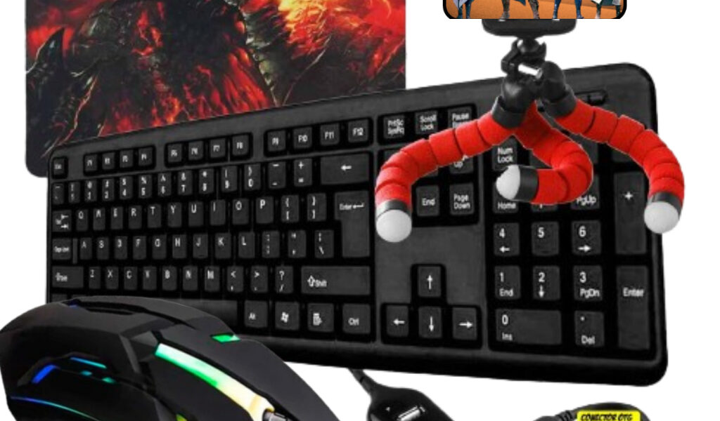 Kit Gamer Completo Mobilador Teclado Mouse Top Led