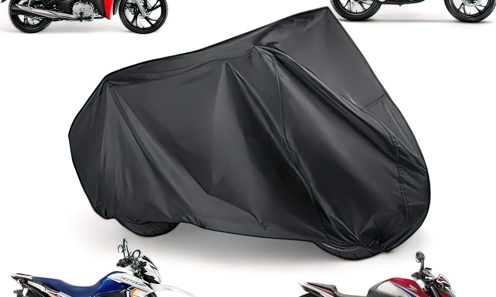 Capa de Cobrir Moto em Couro Forrada Impermeável Anti-Uv Protetora Anti-Risco