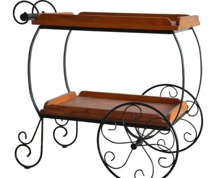 Aparador Com Rodas Giratórias Estilo Carrinho Para Servir Café Da Manhã Em Hoteis