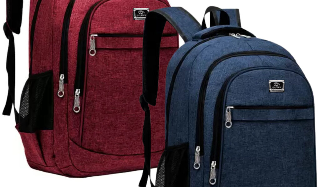 Kit 2 Mochilas Bolsa Viagem Resistente Coreana Masculina Feminina- Cor Aleatória