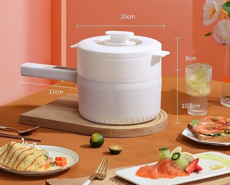 Mini panela de arroz multifuncional antiaderente de camada dupla 110V com vaporizador -M10
