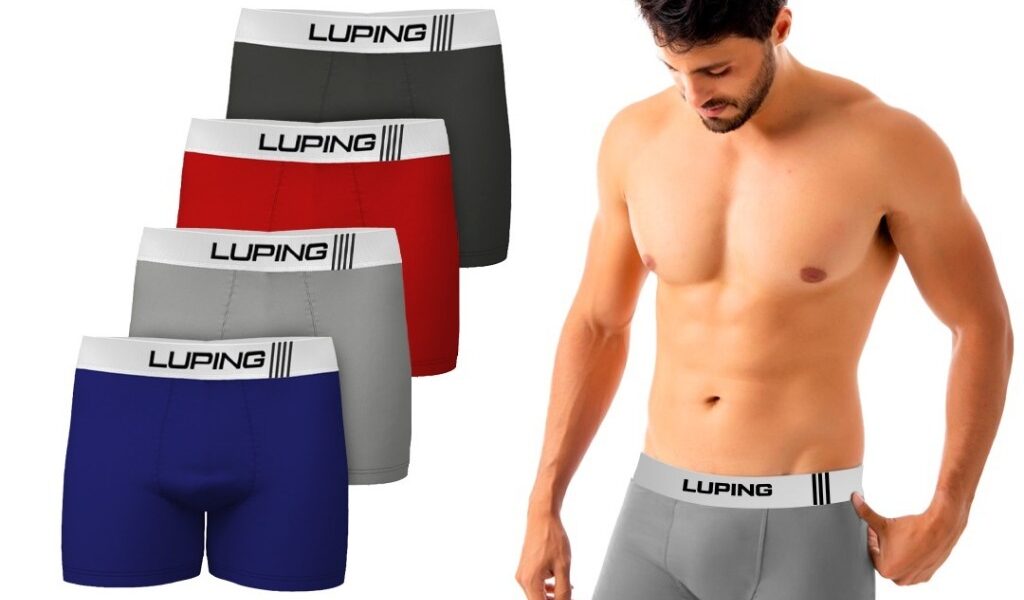 Kit 5 Cuecas Masculina Adulto Boxer Com Elástico Lisas Varias Cores