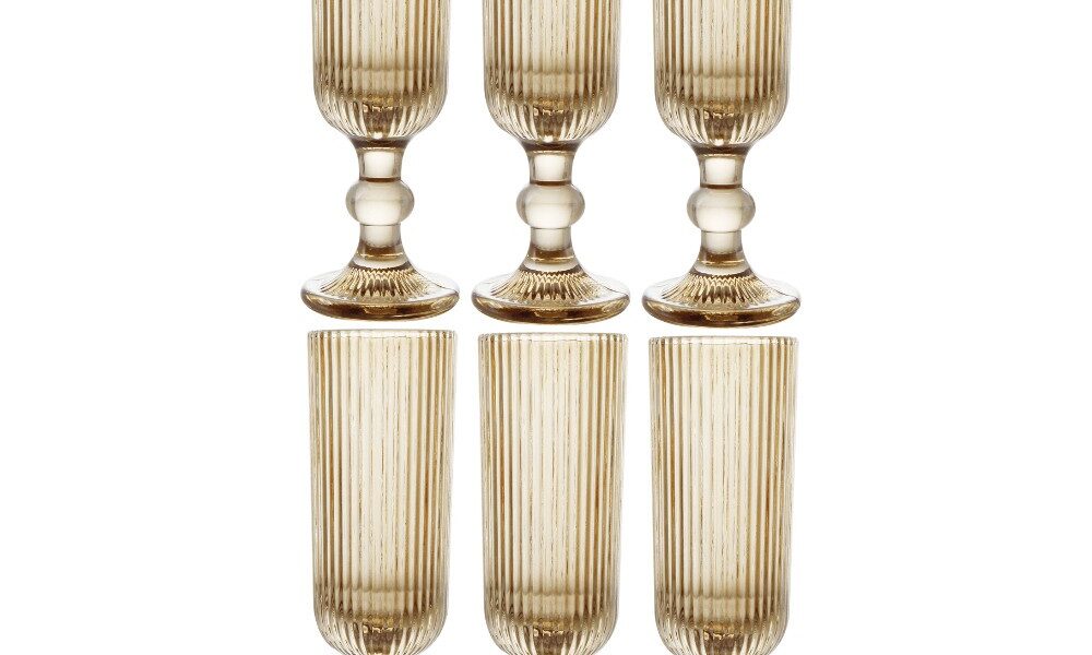 Conjunto de 6 Peças Taças para Espumante Champanhe Versalhes Vidro 160ml