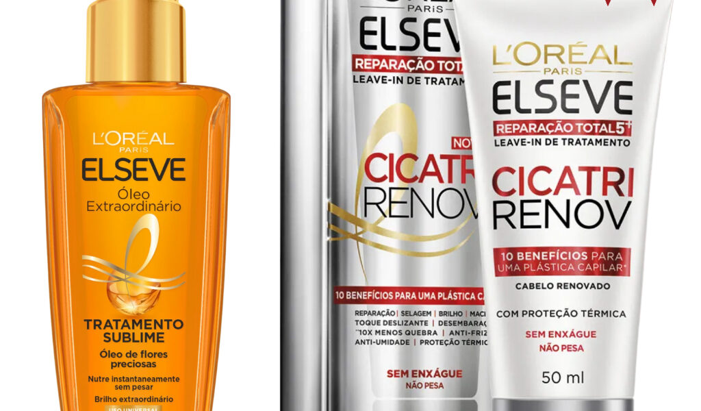Kit Oleo Extraordinario Elseve 100ml + Leave in Cicatri Renov 50ml Reparação Total (Loreal)