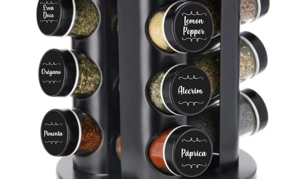 36 Etiquetas para Potes de Condimentos Temperos Mantimentos 3,8x3,8cm