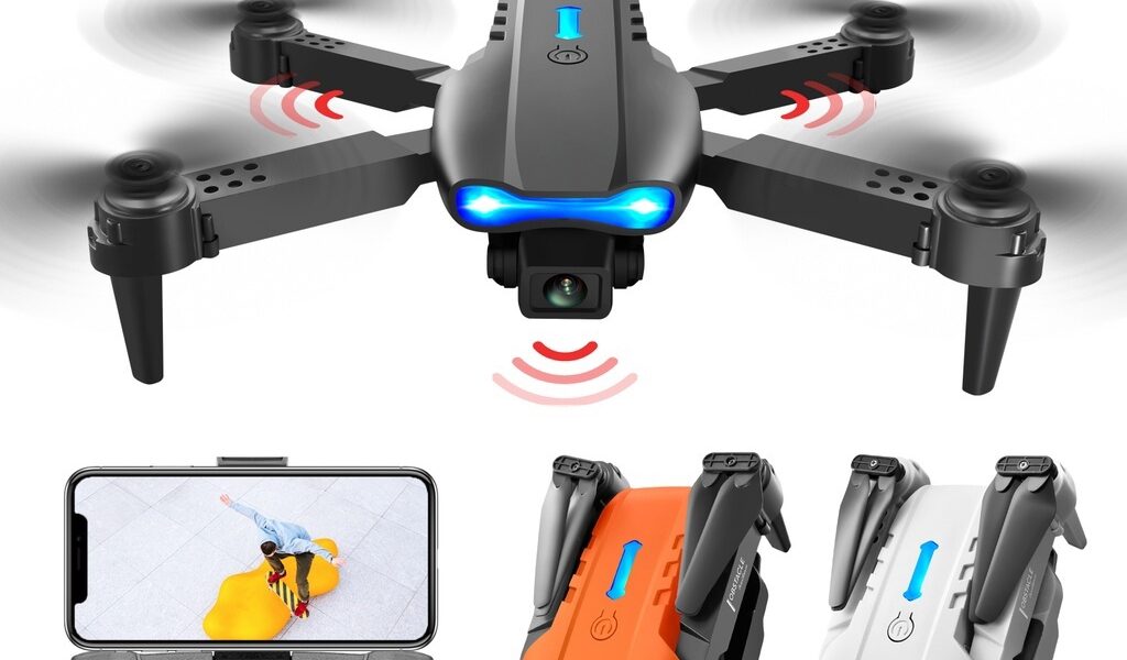 Drone E99Pro com Dual Câmera Wi-fi Suporte para Celular Bolsa Viagem Hélice Reserva Motor Sem Escova