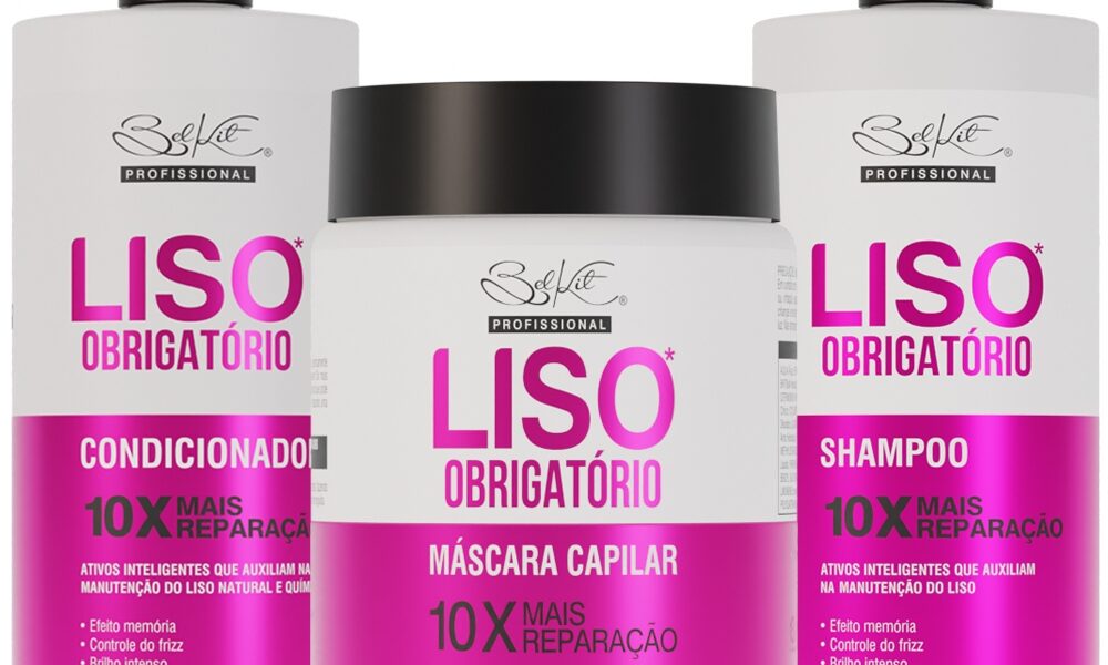 Kit Profissional 3 Itens Capilar Liso Obrigatório 1L | Kit Profissional Para Cabelos Lisos