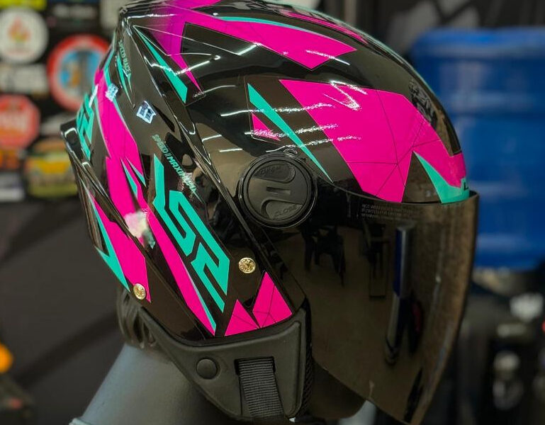 Capacete New Liberty 3 Personalizado LS2 DRAZE - ROSA