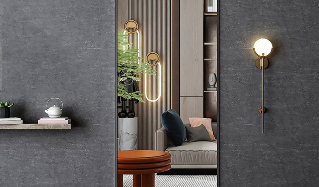 ESPELHO 1 METRO GRANDE RETANGULAR DE VIDRO DECORAÇÃO PARA SALA QUARTO BANHEIRO SUPORTE OU DUPLA FACE