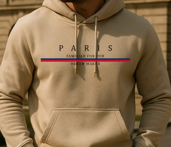 Blusa Frio Casaco Algodão PREMIUM Canguru Estampado Paris ADULTO Não Encolhe Bolso Confortavel