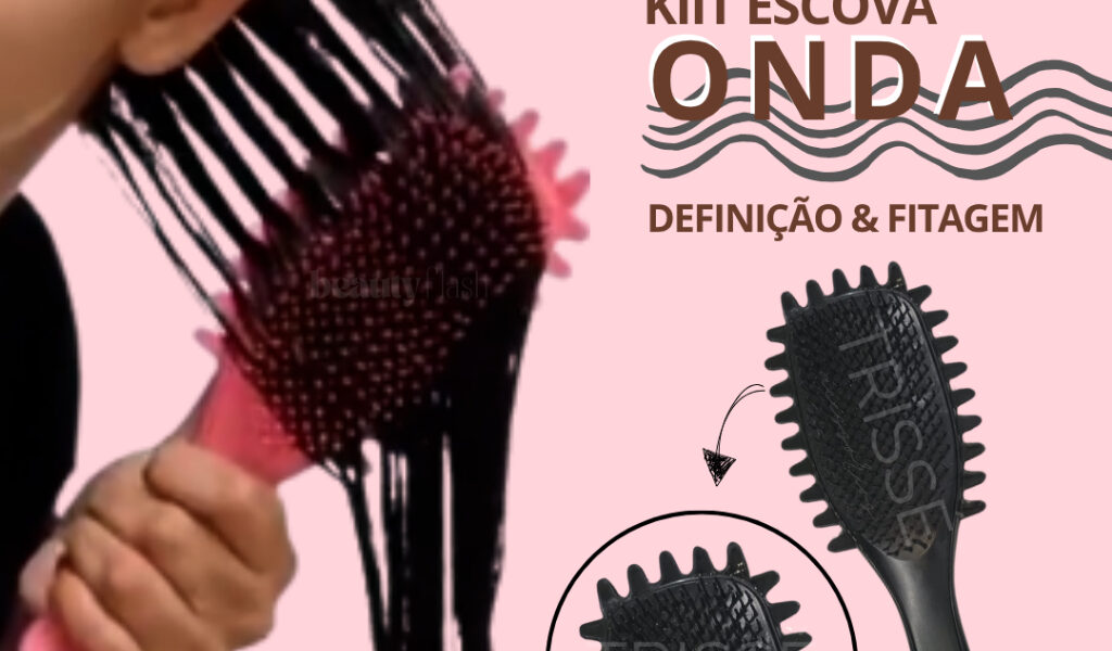 Escova Onda Finalizadora Beauty Flash Definição de Cachos e Finalização para Cabelo Cacheado Crespo