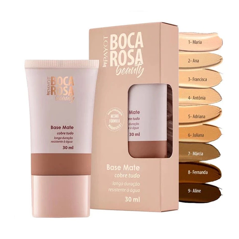 Base Mate Boca Rosa Beauty 30ml Produto Hipoalergênico