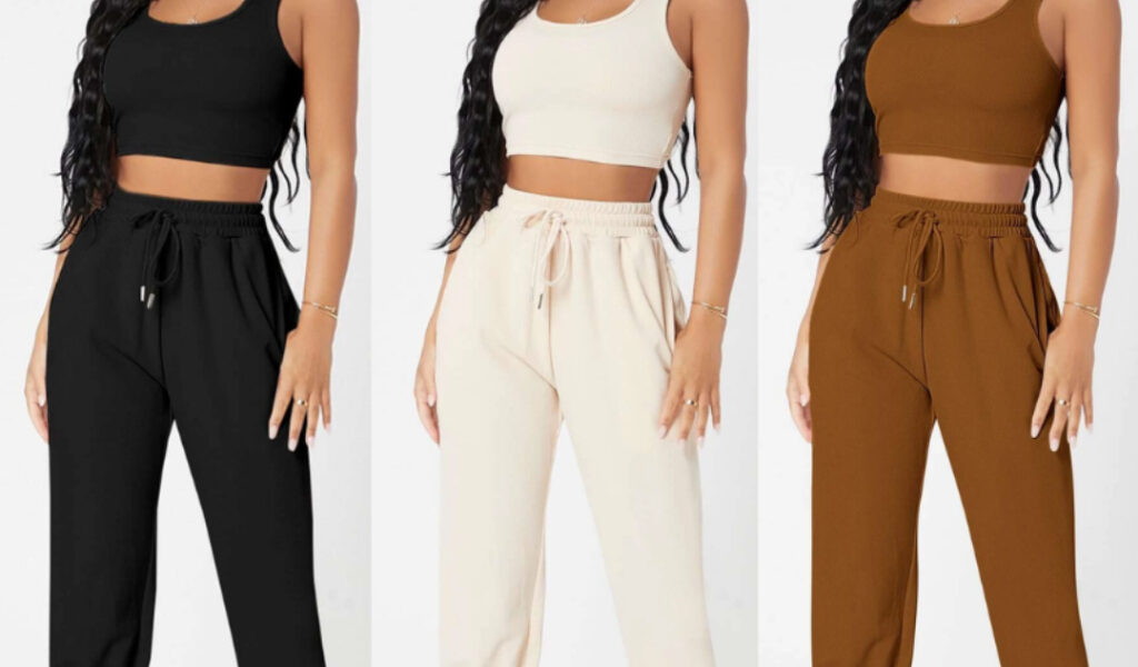 Conjunto Feminino Varias Cores Calça e Blusinha em Tecido Exclusivo Premium