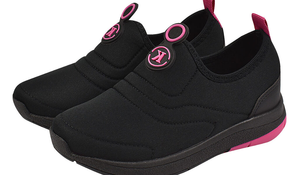 Kidstep Tenis Escolar Infantil Calce Fácil K Feminino Preto com Pink 28 ao 36