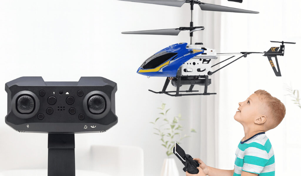 Helicóptero de Controle Remoto com Câmera | Liga Metálica Resistente | Brinquedo Infantil +6 Anos