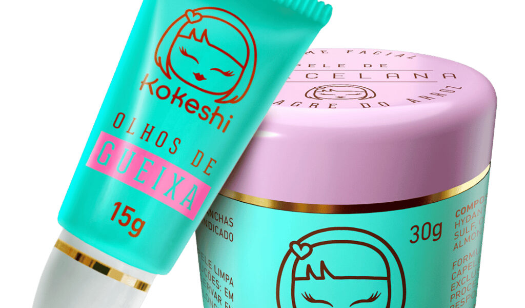 Kit Dupla Renovadores Faciais Kokeshi Pele Porcelana Olhos Gueixa