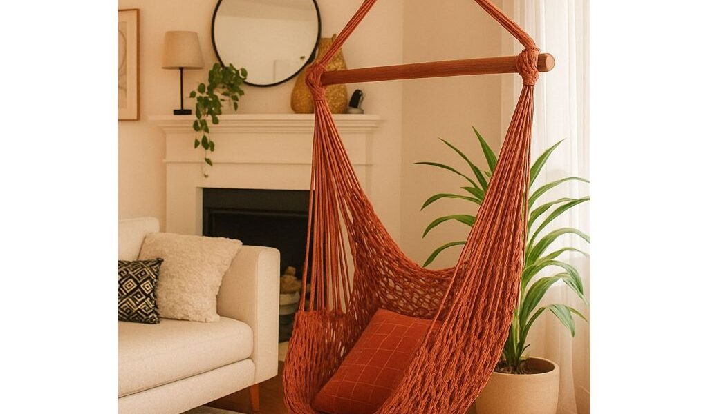 Rede Cadeira Balanço Descanso Teto Suspensa Trançada Reforçada - Varias Cores