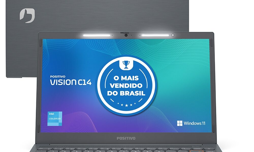 Notebook Positivo Vision C14 Lumina BAR Intel Celeron N4500 Windows 11 Home 8GB RAM 128GB eMMC 14"