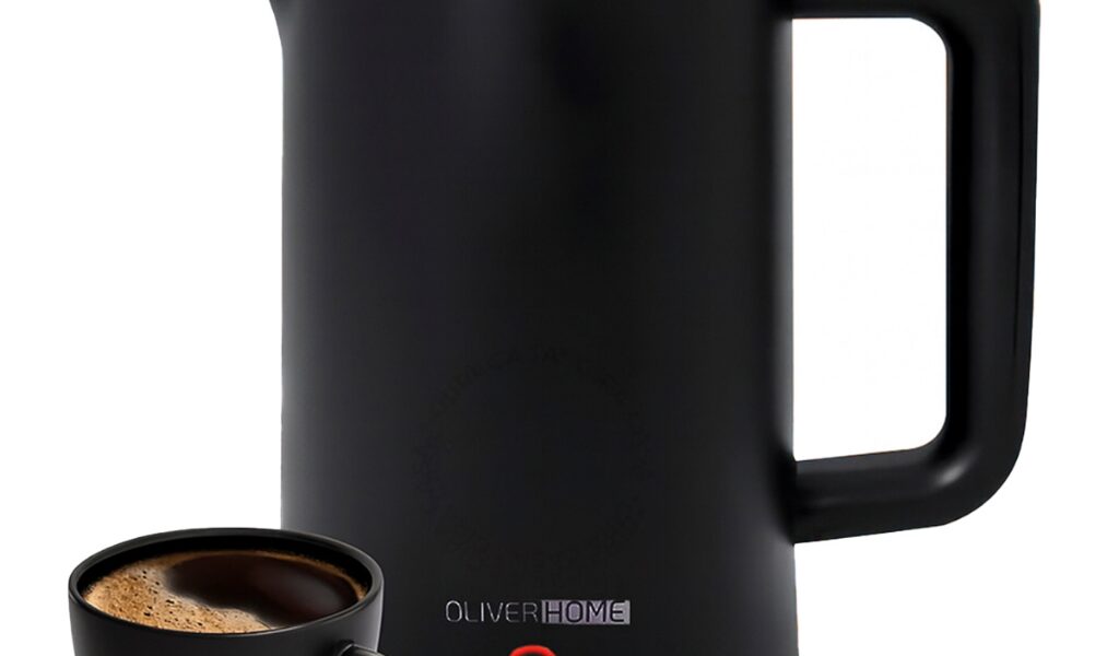 Chaleira Elétrica Térmica Moderno 1.5 L preta e branca 110V/220v OliverHome