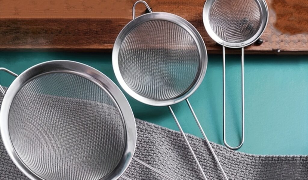 Kit 3 Peneira Coador De Peneiras Aço Inoxidável Para Cozinha Peneira De Cozinha