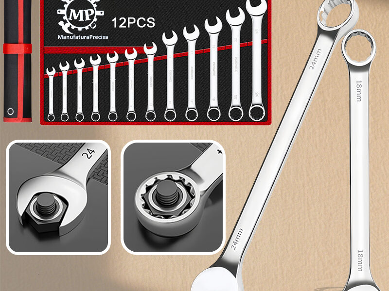 14 Peças Jogo Chave Combinada Boca Estrela Profissional combinação de aço carbono Chave fixa Com saco de armazenamento