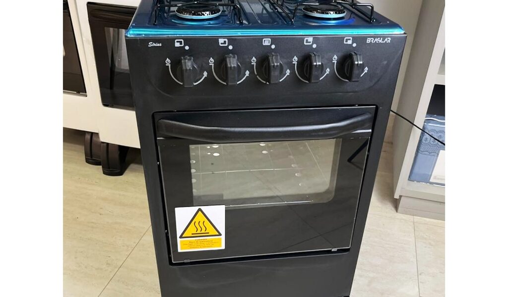 Fogão Braslar New Sirius 4 Bocas Preto – Acendimento Manual
