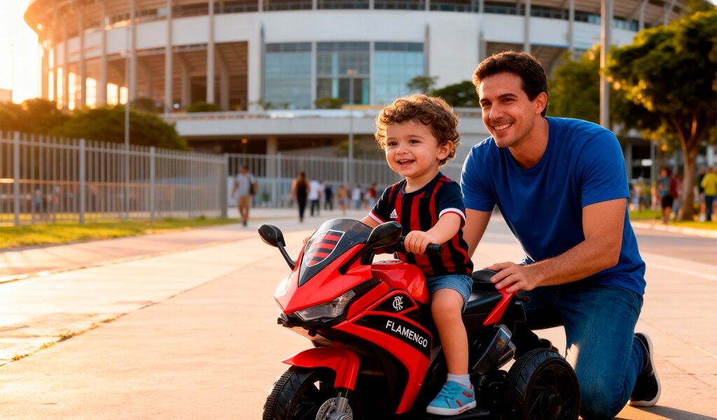 Motinho Elétrica Infantil do Flamengo - Produto Licenciado Oficial - Edição Limitada