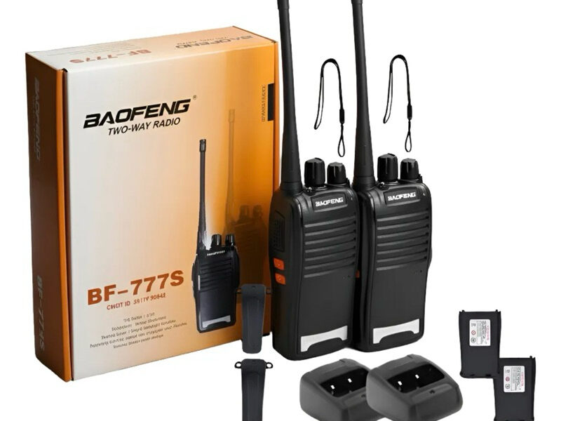 kit 2 rádios comunicador baofeng Alcance 12 Km 16 Canais BF 777S Profissional recarregável rádio segurança