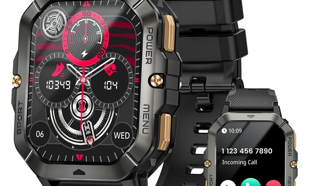 FILIEKEU relógio inteligente militar 50M à prova d'água anti-queda durável Esportes ao ar livre relogio smartwatch