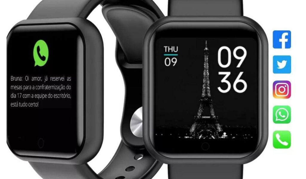 Smartwatch D20 relógio Colocar foto com tela hd y68 bluetooth com lembrete chamada monitor de frequência