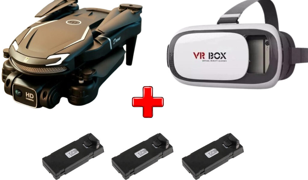 Drone V88 Profissional, Camera 4k + Óculos VR - 3 Baterias