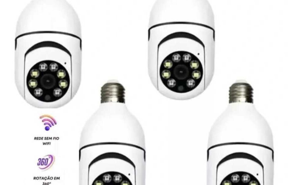 Kit 4 Câmera De Segurança À Prova D'água Aplicação De Lâmpada Sem Fio Yousee Visão Noturna full HD