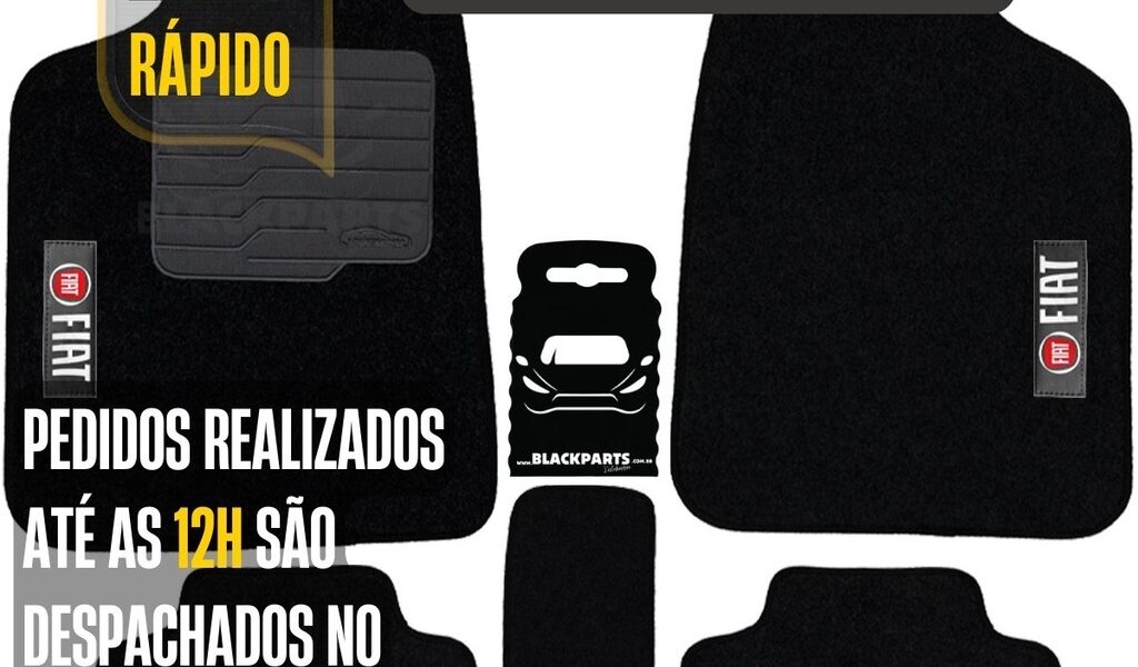 Kit Tapete Automotivo de Carpete Personalizados Fiat 5 Peças