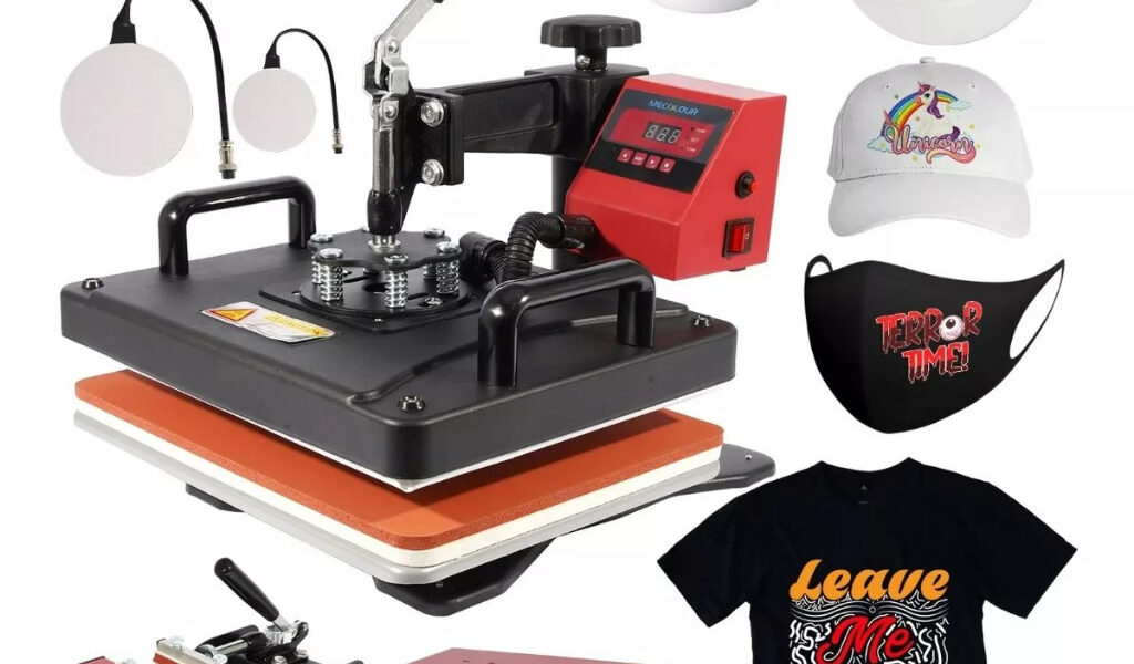 Prensa Térmica 8x1 Sublimação Camiseta Chinelos Bones Pratos Cor Vermelho/preto 110/220V Mecolour