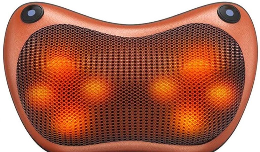 Massageador 8 Bolas Shiatsu Lombar Pescoço Veicular E Casa Almofada Lombar Pescoço Pés