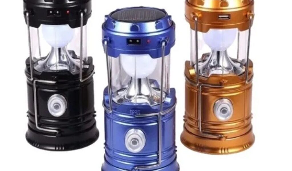 Luminária Lampião Carregador Solar Camping Usb Led Lanterna
