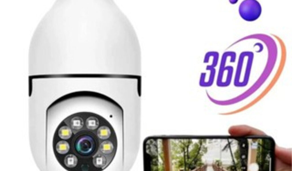 Kit Câmera Segurança Prova D'água Infravermelho Lâmpada Sem Fio Wifi