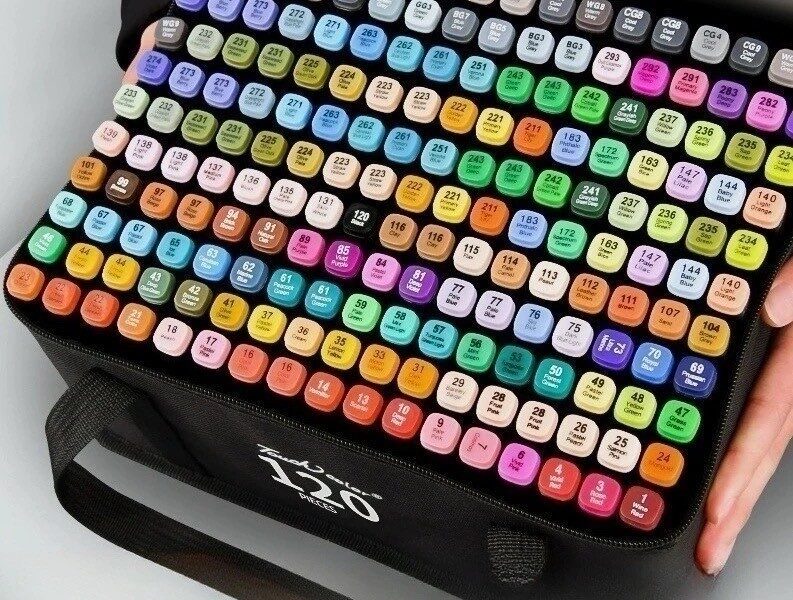 100/120/168 peças conjunto de canetas hidrográficas duplas especializadas para pintura