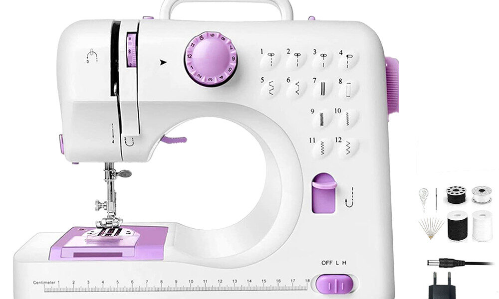 Mini Máquina de Costura Multifuncional para Uso Doméstico com 12 Modos de Pontos - Bivolt